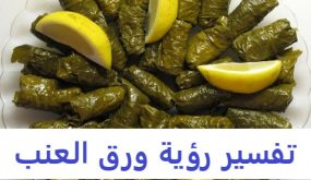ورق العنب في المنام