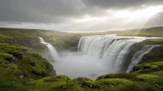 أفضل الوجهات السياحية لمحبي الطبيعة 2026 magnific wideangle skogafoss scene J9FcViTOq4